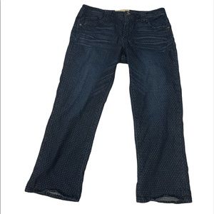 Democracy polka dot cropped jeans size 4